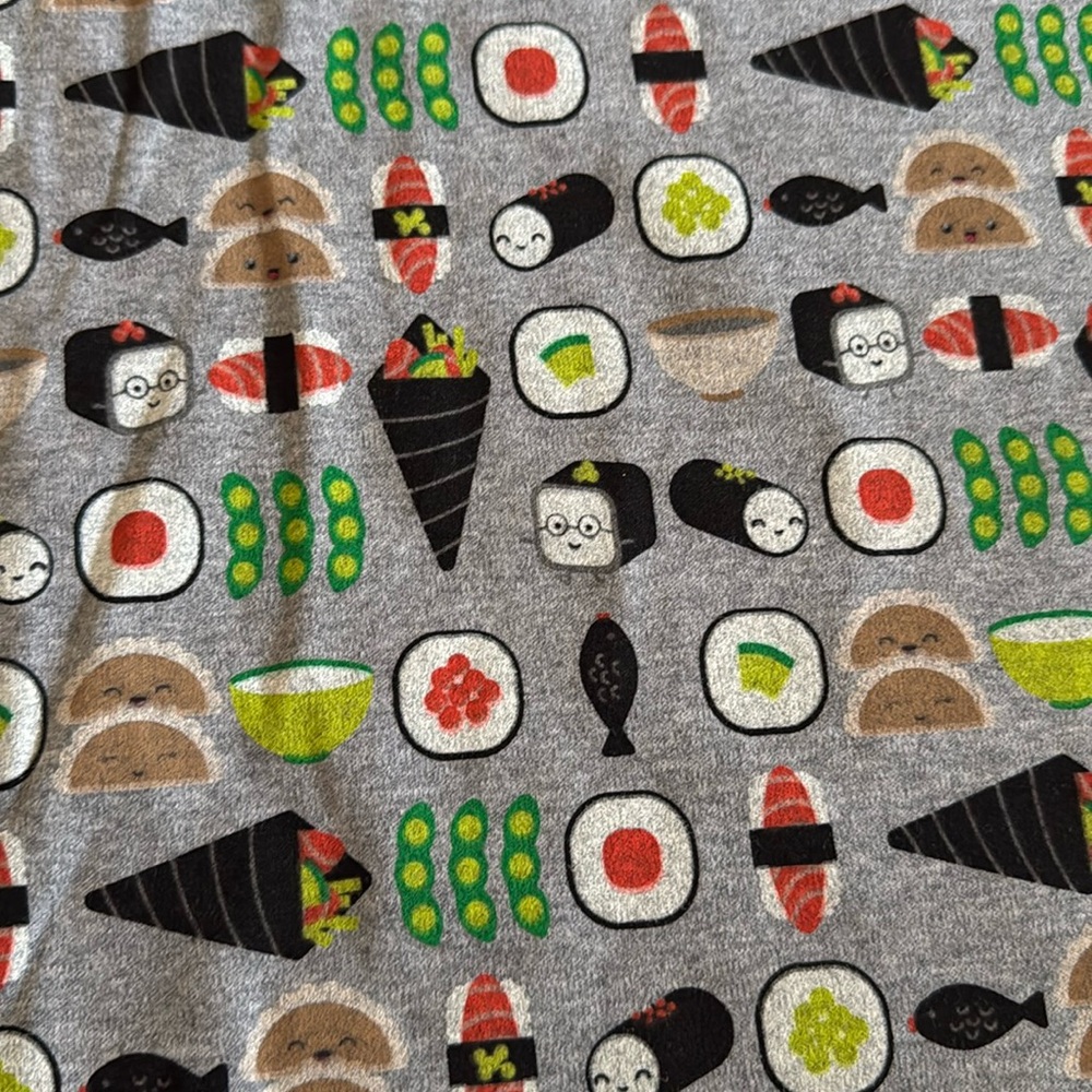Sushi-printed fabric